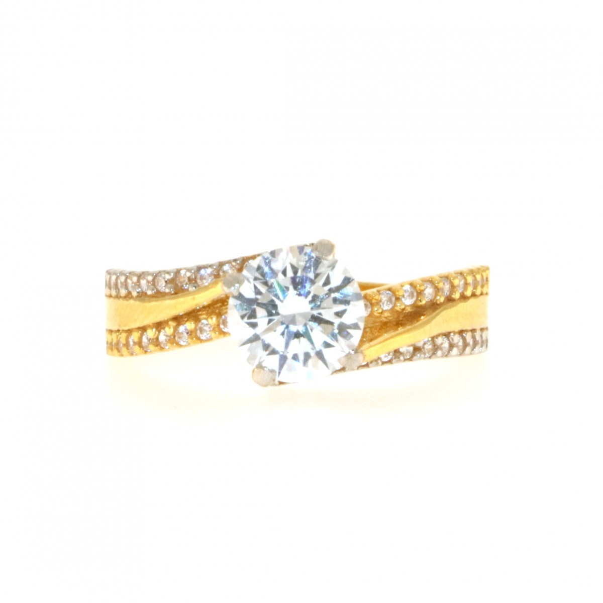 22ct Real Gold Asian/Indian/Pakistani Style Solitaire Ring