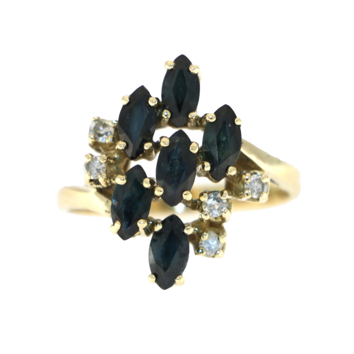 English Diamond and Sapphire Ring (Pre-Owned)